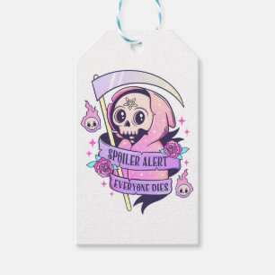 Spoiler Alert Everyone Dies Cute Pink Halloween Sk Gift Tags