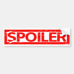 Spoiler Stamp Bumper Sticker