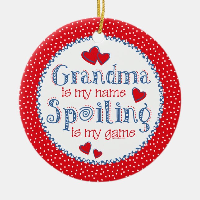 Spoiling Grandma Ornament (Front)