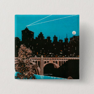 Spokane Advertising Poster #1Spokane, WA 2 Inch Square Button