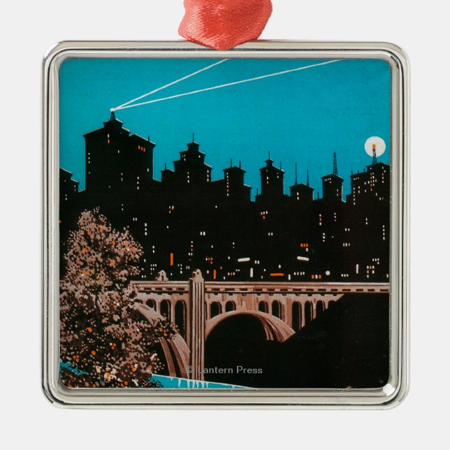 Spokane Advertising Poster #1Spokane, WA Metal Ornament (Front)