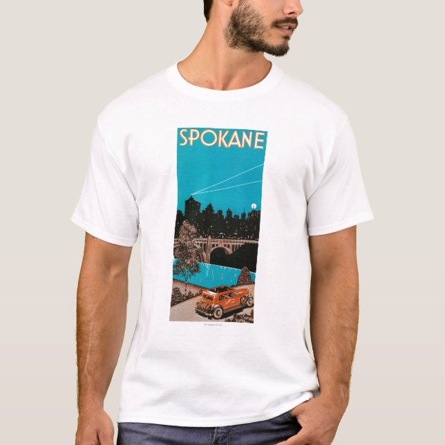 Spokane Advertising Poster #1Spokane, WA T-Shirt (Front)