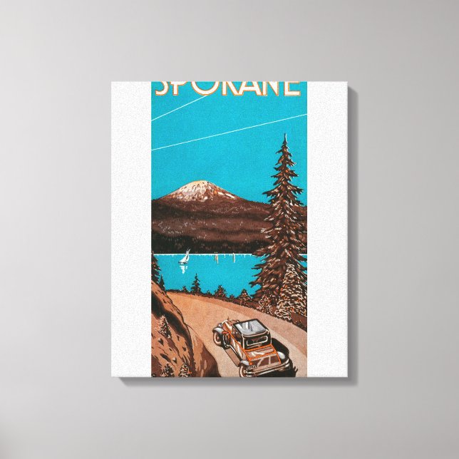 Spokane Advertising Poster #2Spokane, WA Canvas Print (Front)