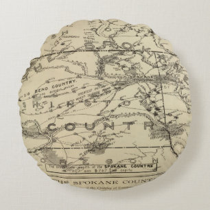 Spokane Country Round Pillow