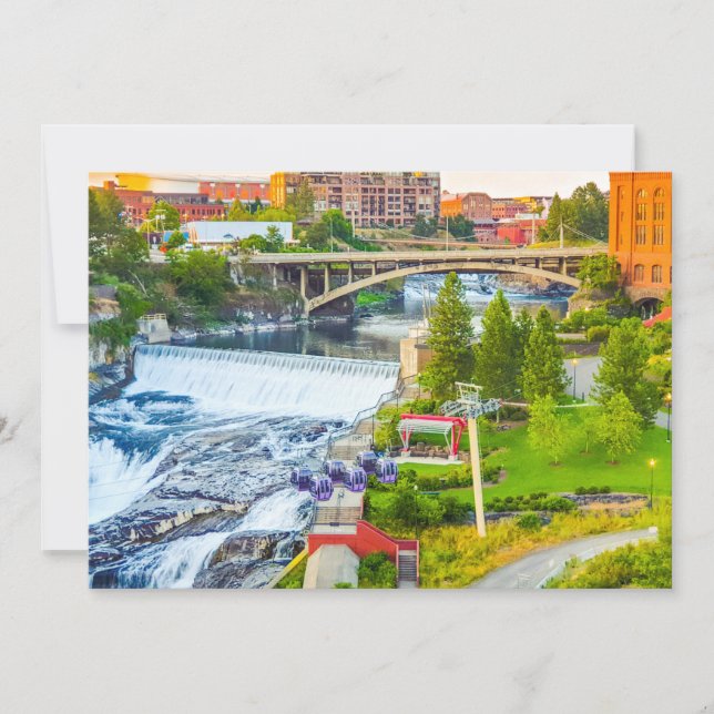 Spokane Falls Washington Holiday Card (Front)