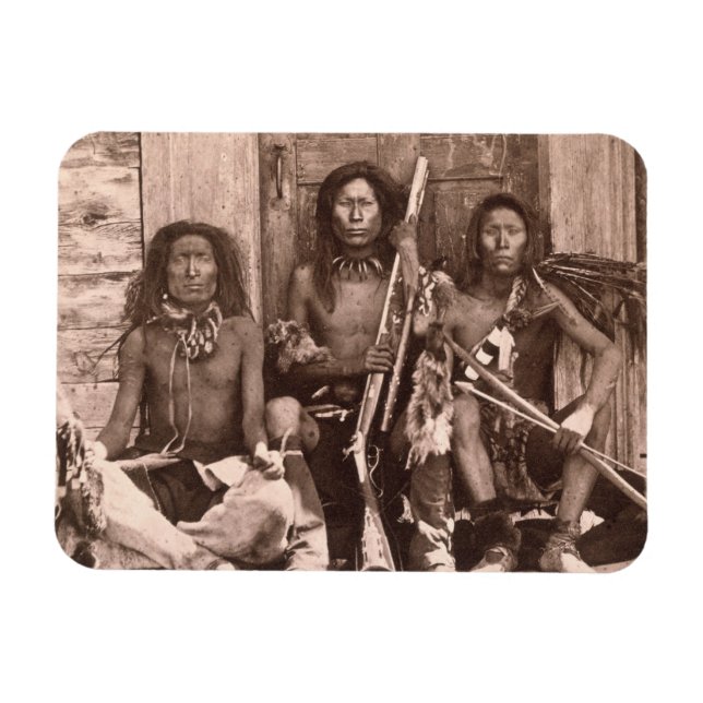 Spokane Indians, 1861 (b/w photo) Magnet (Horizontal)