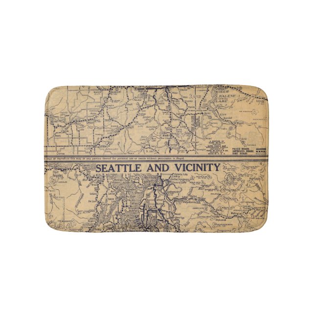 Spokane, Seattle Bath Mat (Front)