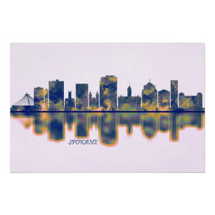 Spokane Skyline Poster