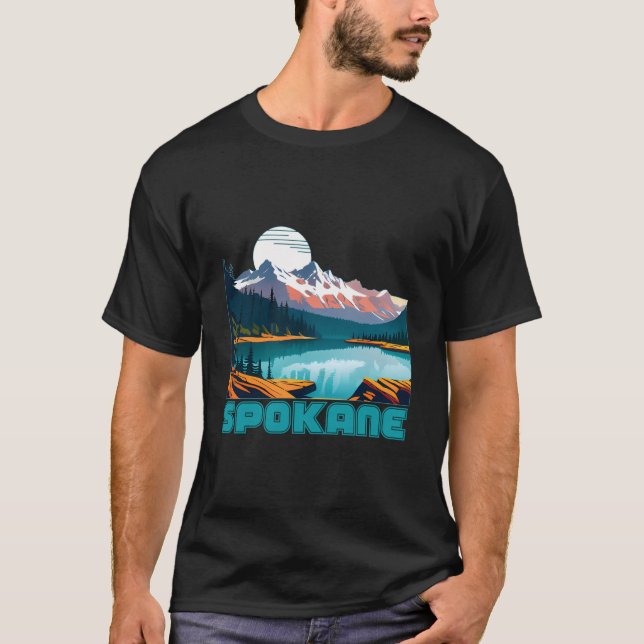 Spokane Souvenir Apparel - Retro Vintage Spokane T-Shirt (Front)