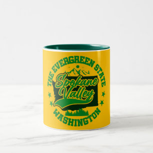 Spokane Valley,Washington Two-Tone Coffee Mug