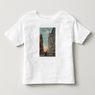 Spokane, WA - Downtown View with Horsecarts Toddler T-shirt