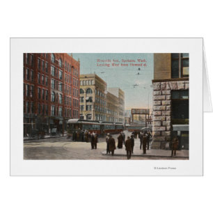 Spokane, WA - View of Riverside Ave. & Howard St