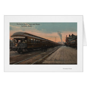 Spokane, WA - Vue sur N. Pacific Train & Depot