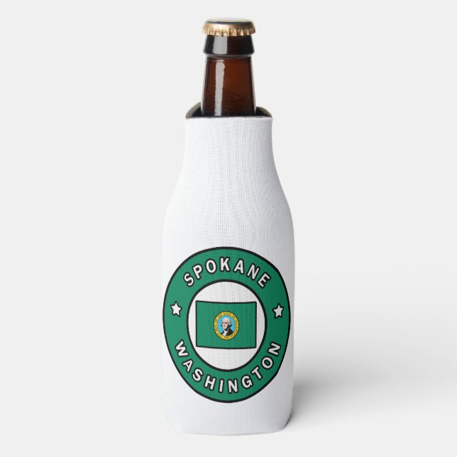 Spokane Washington Bottle Cooler (Bottle Front)