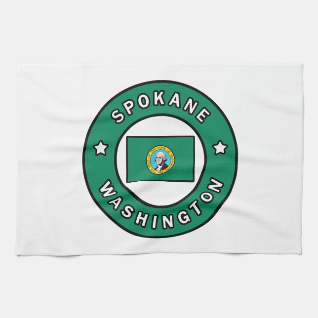 Spokane Washington Kitchen Towel (Horizontal)