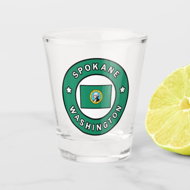 Spokane Washington Shot Glass (Front)