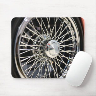 Spoked Chrome Geometry Mouse Pad