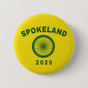 Spokeland Oakland Cycling Californian Cyclist 2 Inch Round Button