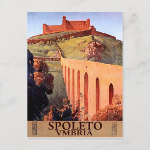 Spoleto, medieval fortress, Umbria, Italy Postcard