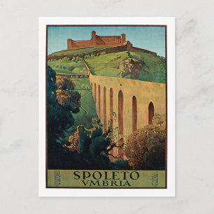 Spoleto Umbria Italy Vintage Travel Poster Art Postcard