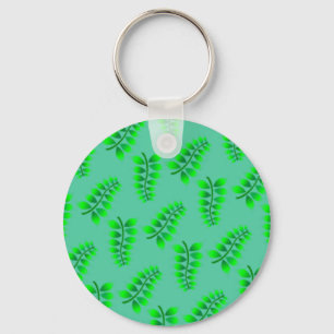 Sponged Foliage Pattern Keychain