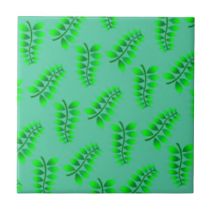 Sponged Foliage Pattern Tile