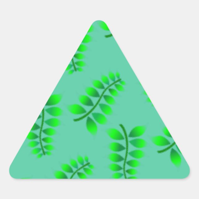 Sponged Foliage Pattern Triangle Sticker (Front)