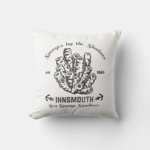 Sponges by the Shadows Innsmouth Throw Pillow