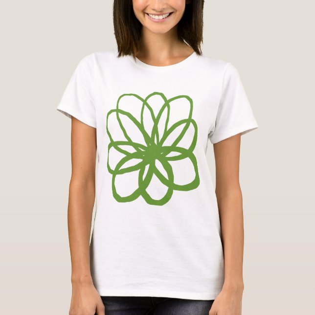Spontaneous Flower - Avocado Green T-Shirt (Front)