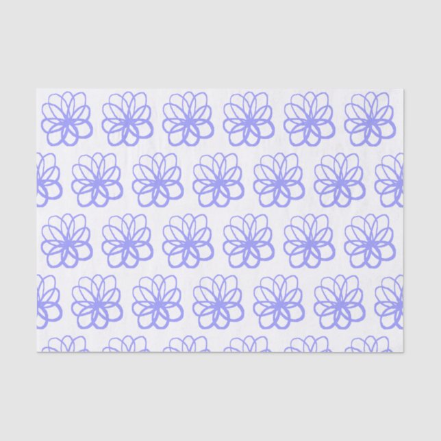 Spontaneous Flower - Pastel Blue Tissue Paper (Front)