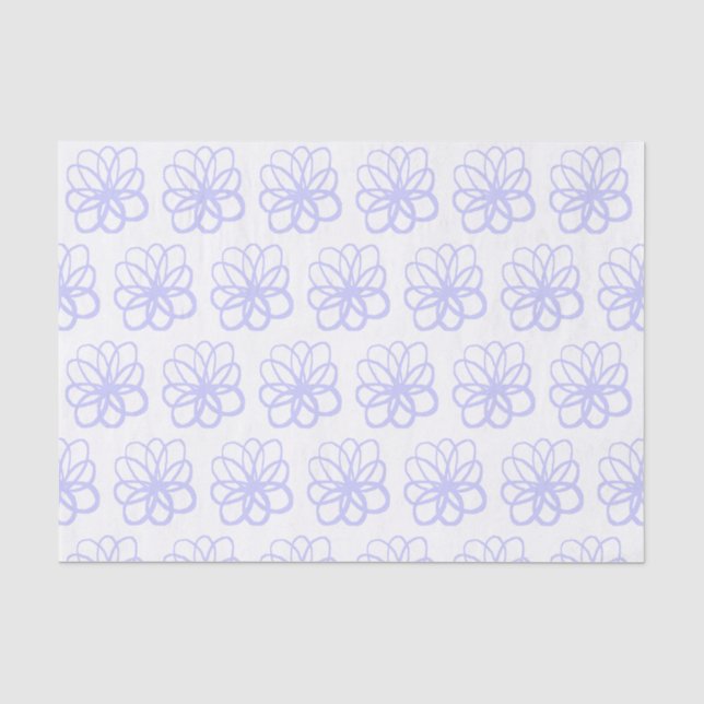 Spontaneous Flower - Powder Blue Tissue Paper (Front)