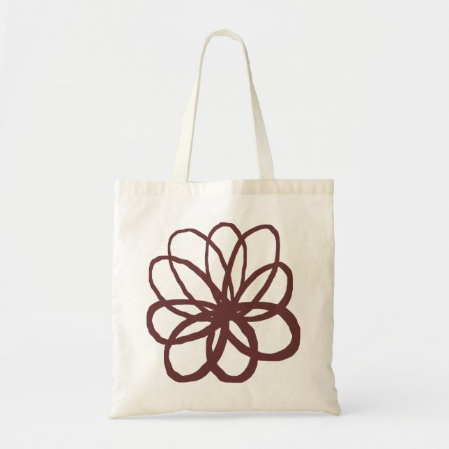 Spontanious Flower - Dark Brown Tote Bag (Front)