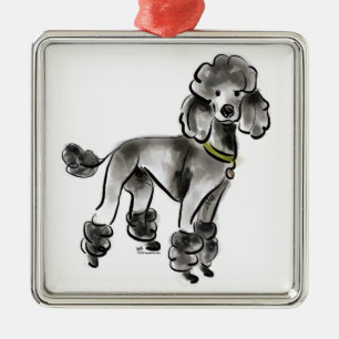 SpoodlesDoodles Standard Poodle Square Ornament