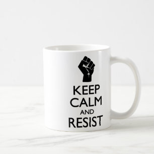 Spoof Keep Calm And Resist Political Symbol Coffee Mug