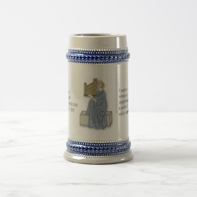 Spoof Latin stein for organists (Center)