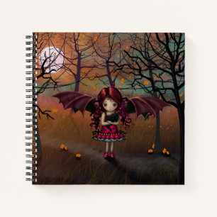 Spook Cute Winged Vampire Fantasy Art Sketchbook Notebook