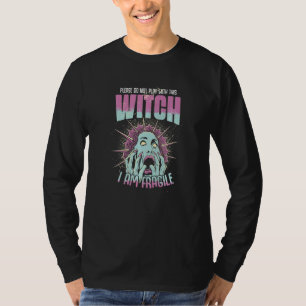Spook Scary Pumpkin Girl Witch Halloween Costume T-Shirt