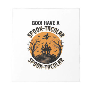 Spook-Tacular Halloween Haunted House Vintage Shir Notepad