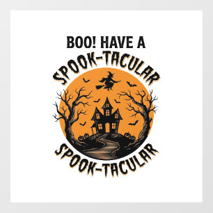 Spook-Tacular Halloween Haunted House Vintage Shir Window Cling