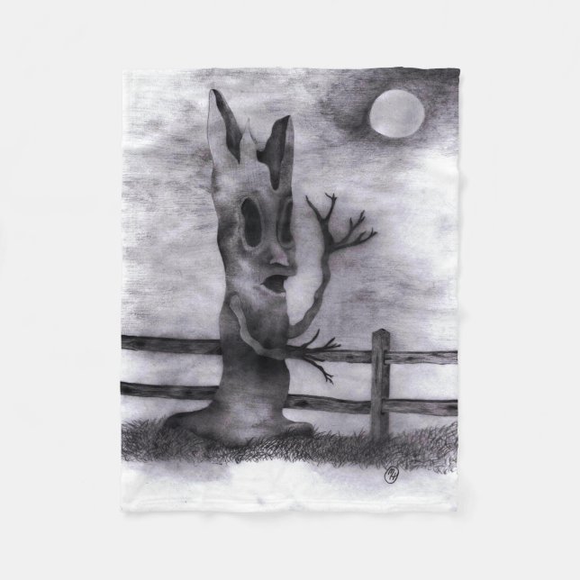 "Spook Tree" Fleece Blanket (Front)