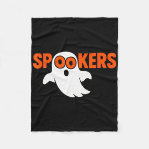 Spookers Funny Ghost Occult Horror Halloween Fleece Blanket