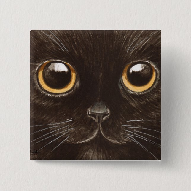Spookie the Cat 2 Inch Square Button (Front)