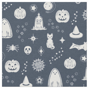 Spookie Things Pattern - Dusk + Snow Fabric