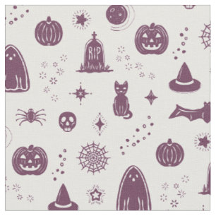 Spookie Things Pattern - Snow + Beet Fabric