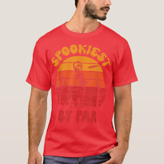 Spookiest By Par Disc Golf Skeleton Frisbee Hallow T-Shirt