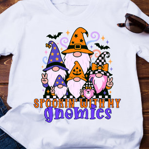 Spookin’ With My Gnomies: Retro Halloween Friends T-Shirt