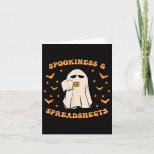 Spookiness And Spreadsheets Halloween Accountant B Card