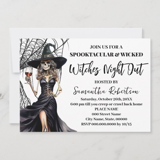 Spookltacular Halloween Witches Girls Night Out Invitation (Front)