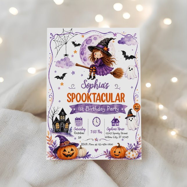 Spooktacular 1st Birthday Invitation (Creator Uploaded)