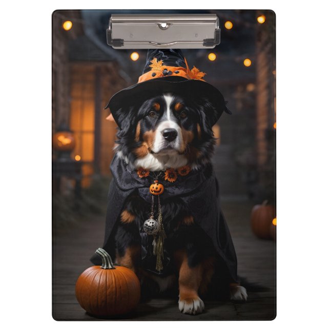 Spooktacular Bernese Dog: A Halloween Howl-o-Ween Clipboard (Front)